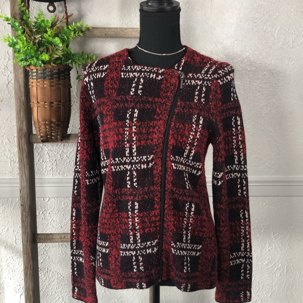 CHAPS Jacket Blazer Plaid Zip Up Multi Style Jacket Casual Business NWT - Picture 7 of 16